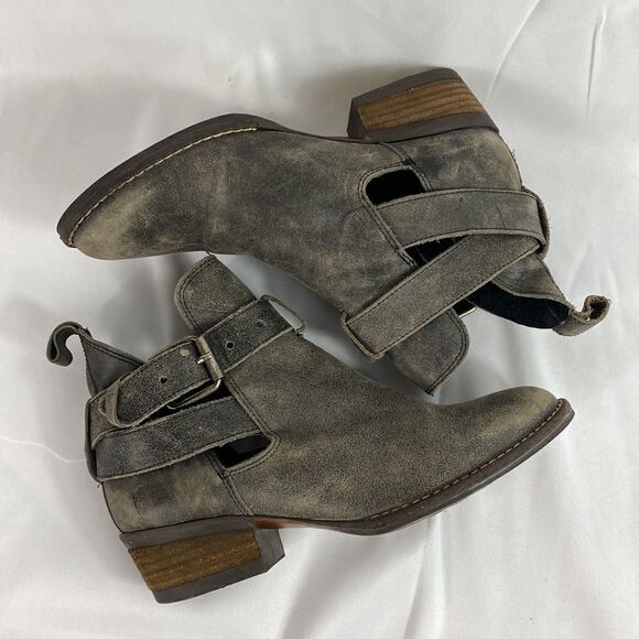 Very Volatile Fiery leather charcoal ankle bootie size 7.5 - Picture 5 of 9